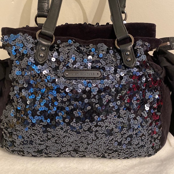 Vintage Y2K Juicy Couture  Juicy Velour & leather sequins Bag - Picture 2 of 16